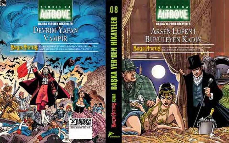 Başka Yer'den Hikayeler 08 - Arsen Lüpen'İ Büyüleyen Kadın - Devrim Yapan Vampir | Çizgi Düşler | Alfredo Castelli | Alfredo Orlandi | Carlo Recagno | Sergio Giardo |  | 9786054983766
