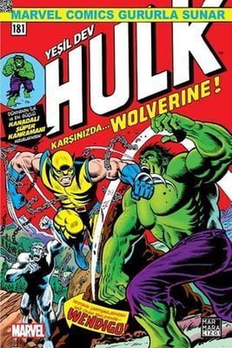Yeşil Dev Hulk 181 - Karşınızda Wolverine! | Marmara Çizgi | Len Wein |  |  |  |  | 9786057784490