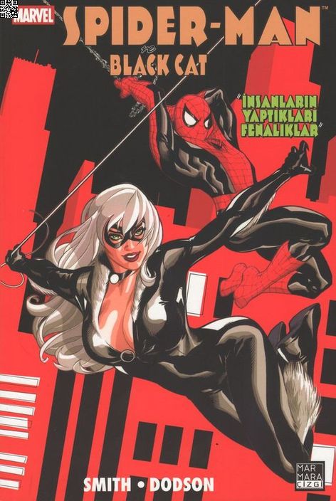 Spider-Man & Black Cat - İnsanların Yaptıkları Fenalıklar | Marmara Çizgi | Kevin Smith | Terry Dodson |  |  |  | 9786059985147