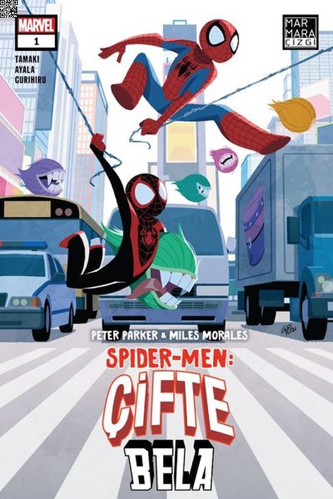 Peter Parker & Miles Morales Spider-Men - Çifte Bela #1 | Marmara Çizgi | Mariko Tamaki | Vita Ayala |  |  |  | 9786256327160