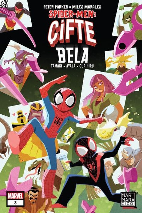 Peter Parker & Miles Morales Spider-Men - Çifte Bela #3 | Marmara Çizgi | Mariko Tamaki | Vita Ayala |  |  |  | 9786256327184